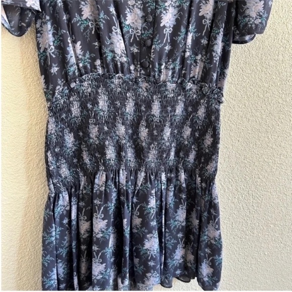 LoveShackFancy Brickell Floral Silk Mini Dress - Picture 4 of 8